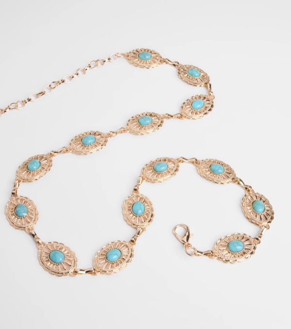 Free Riders Colored Stone Chain Belt - Image 2