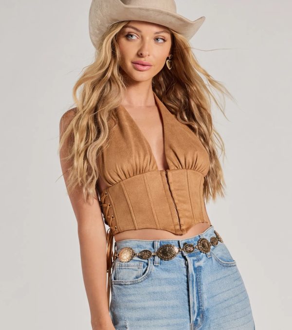 Rustic Charm Concho Oval Metal Chain Belt - Image 3