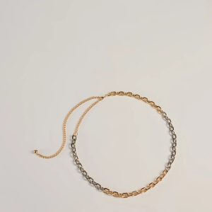 Edgy Fierce Mixed Metal Chain Link Belt
