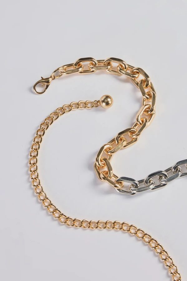 Edgy Fierce Mixed Metal Chain Link Belt - Image 2