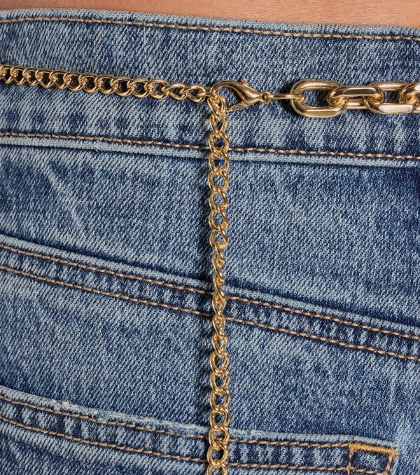 Edgy Fierce Mixed Metal Chain Link Belt - Image 4