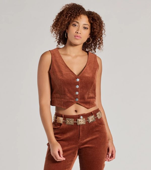 Boho Vibe Etched Concho Chain Belt - Image 3