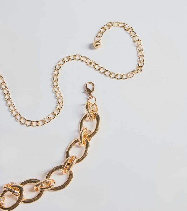 Edgy Vibes Chunky Chain-Link Metal Belt - Image 2