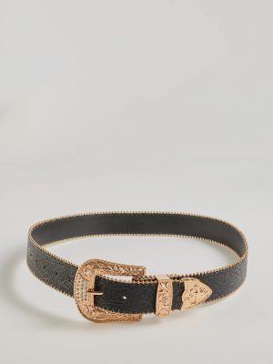 Country Chic Western Embossed Faux Leather Belt