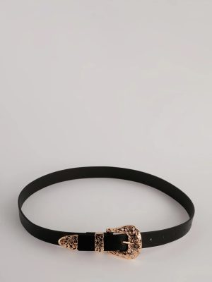 Let's Ride Western Faux Leather Belt