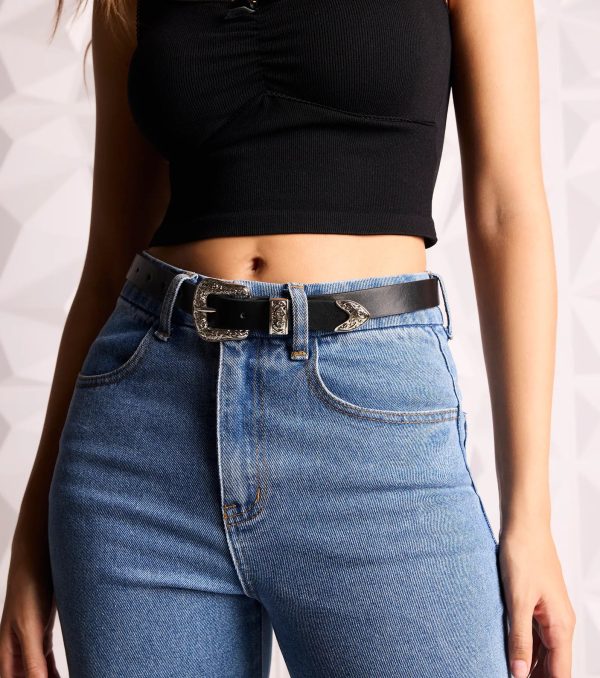Cute Meets Country Western Faux Leather Belt - Image 3