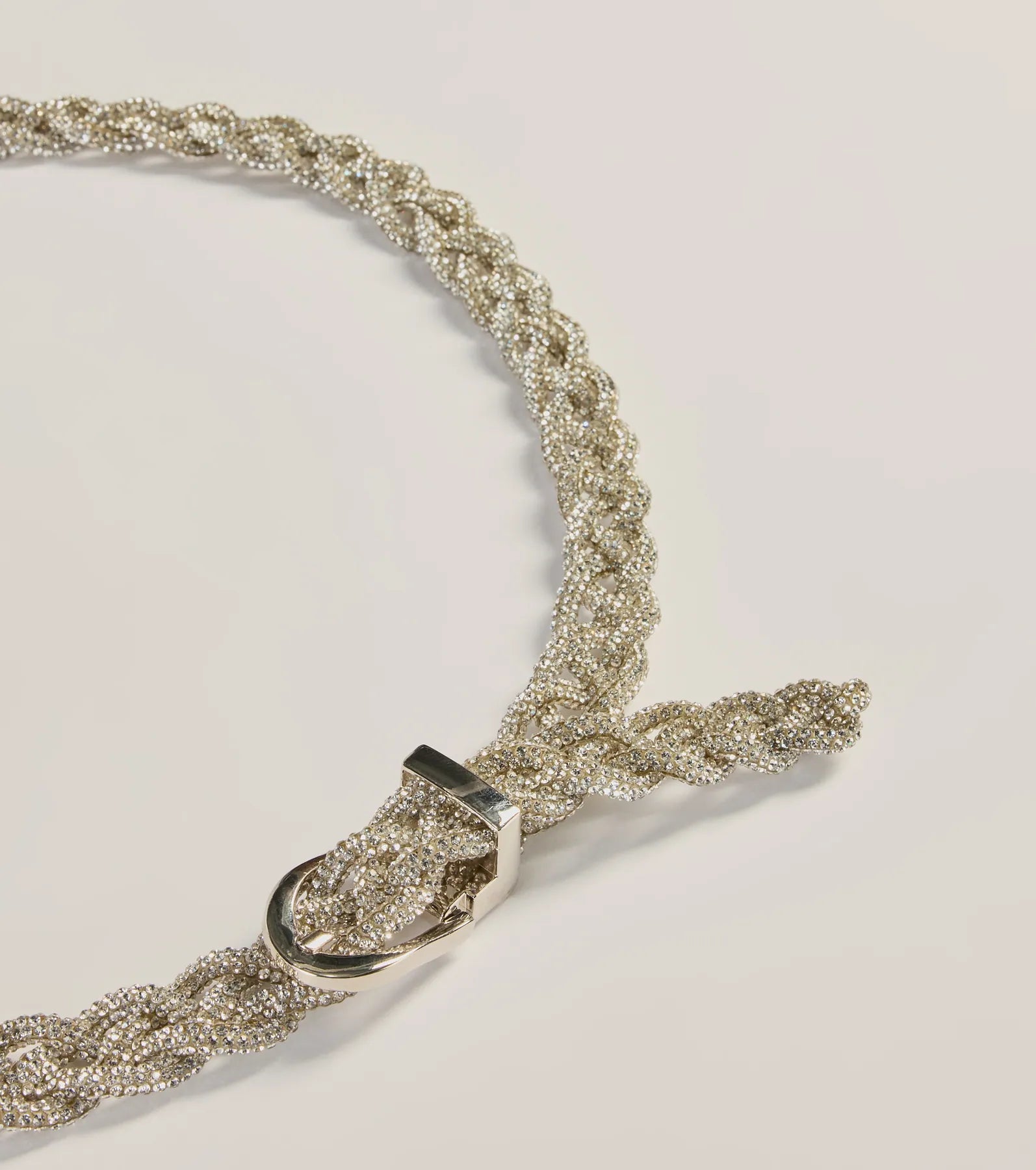 Definition Of Glam Rhinestone Braided Belt - Image 2