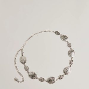 Western Flair Concho Metal Chain Belt