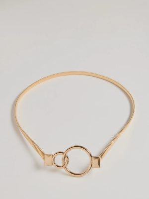 Elevated Look Double O-Ring Stretch Belt