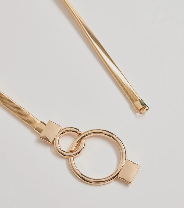Elevated Look Double O-Ring Stretch Belt - Image 2