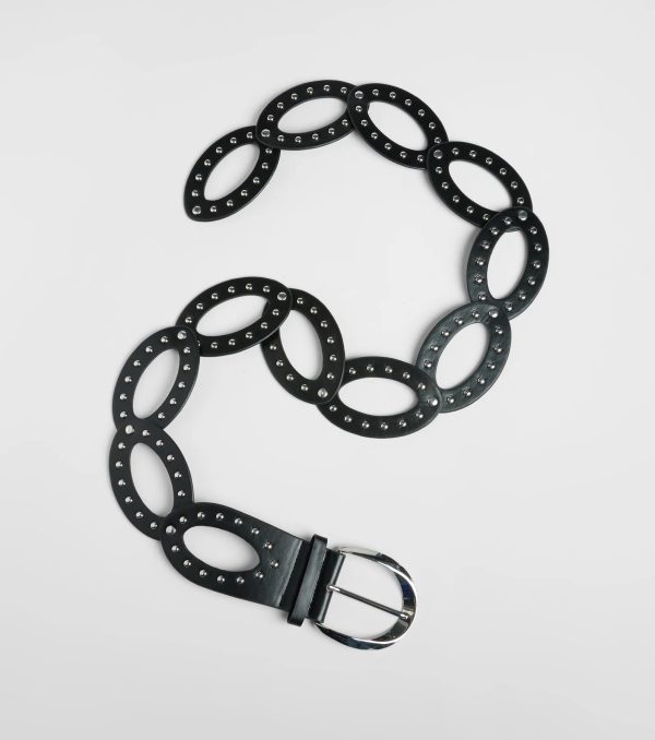 Edgy Approach Studded Oval Belt - Image 2