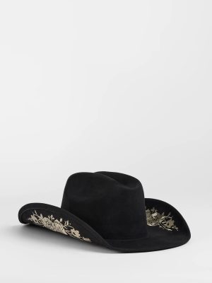 Western Blooms Embroidered Rose Cowboy Hat