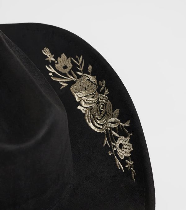 Western Blooms Embroidered Rose Cowboy Hat - Image 2