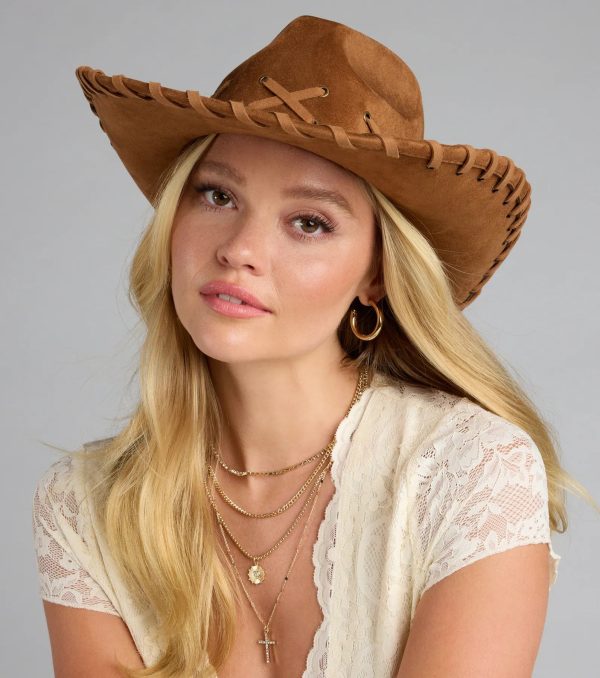 Rodeo Romping Lace-Up Cowboy Hat - Image 4