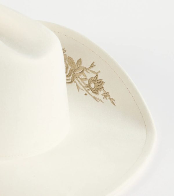 Western Blooms Embroidered Rose Cowboy Hat - Image 6