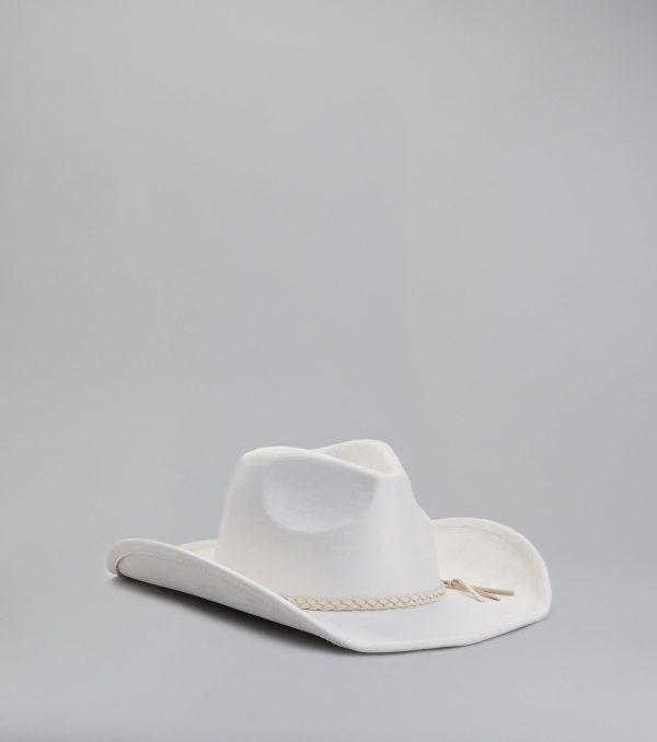 Wild West Braid Faux Suede Cowboy Hat - Image 7