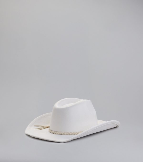 Wild West Braid Faux Suede Cowboy Hat - Image 8
