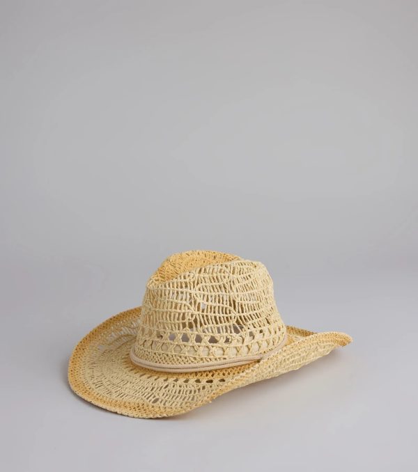 Beachy Babe Straw Cowboy Hat - Image 3