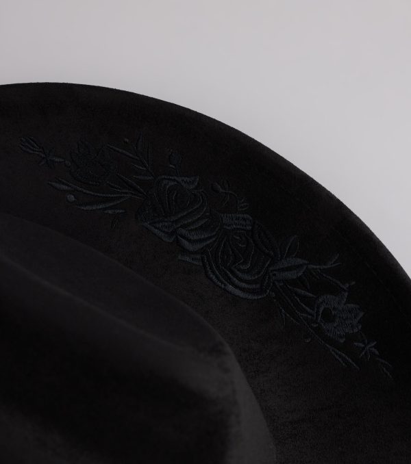 Western Blooms Embroidered Rose Cowboy Hat - Image 11