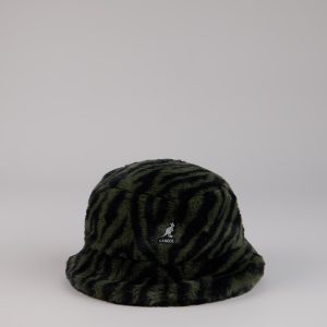 Kangol Zebra Print Faux Fur Bucket Hat