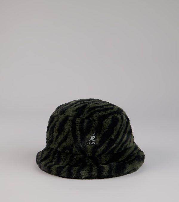 Kangol Zebra Print Faux Fur Bucket Hat