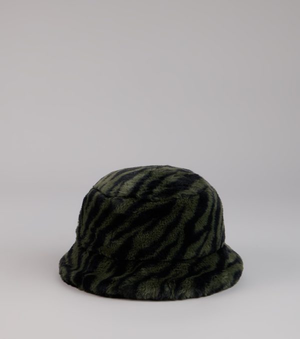 Kangol Zebra Print Faux Fur Bucket Hat - Image 4