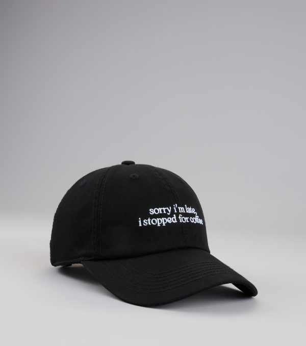 Sorry I'm Late. I Stopped For Coffee Baseball Cap - Image 7