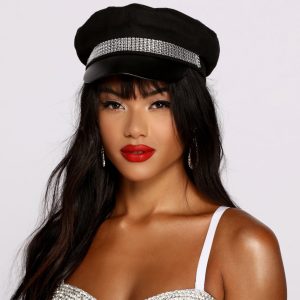 Rhinestone Cabby Hat