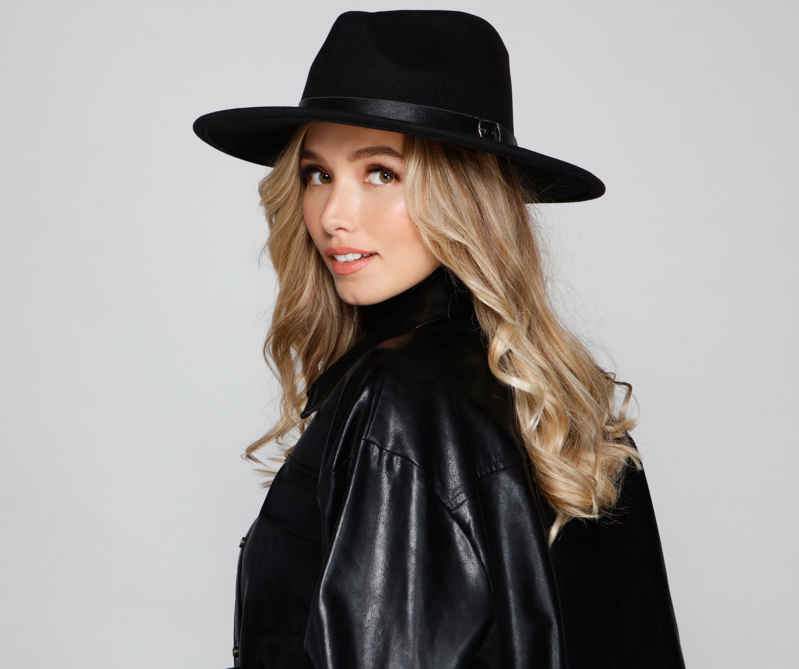 Basic Mood Faux Wool Panama Hat - Image 4