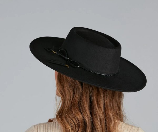 Lasso Of Style Faux Wool Boater Hat - Image 3