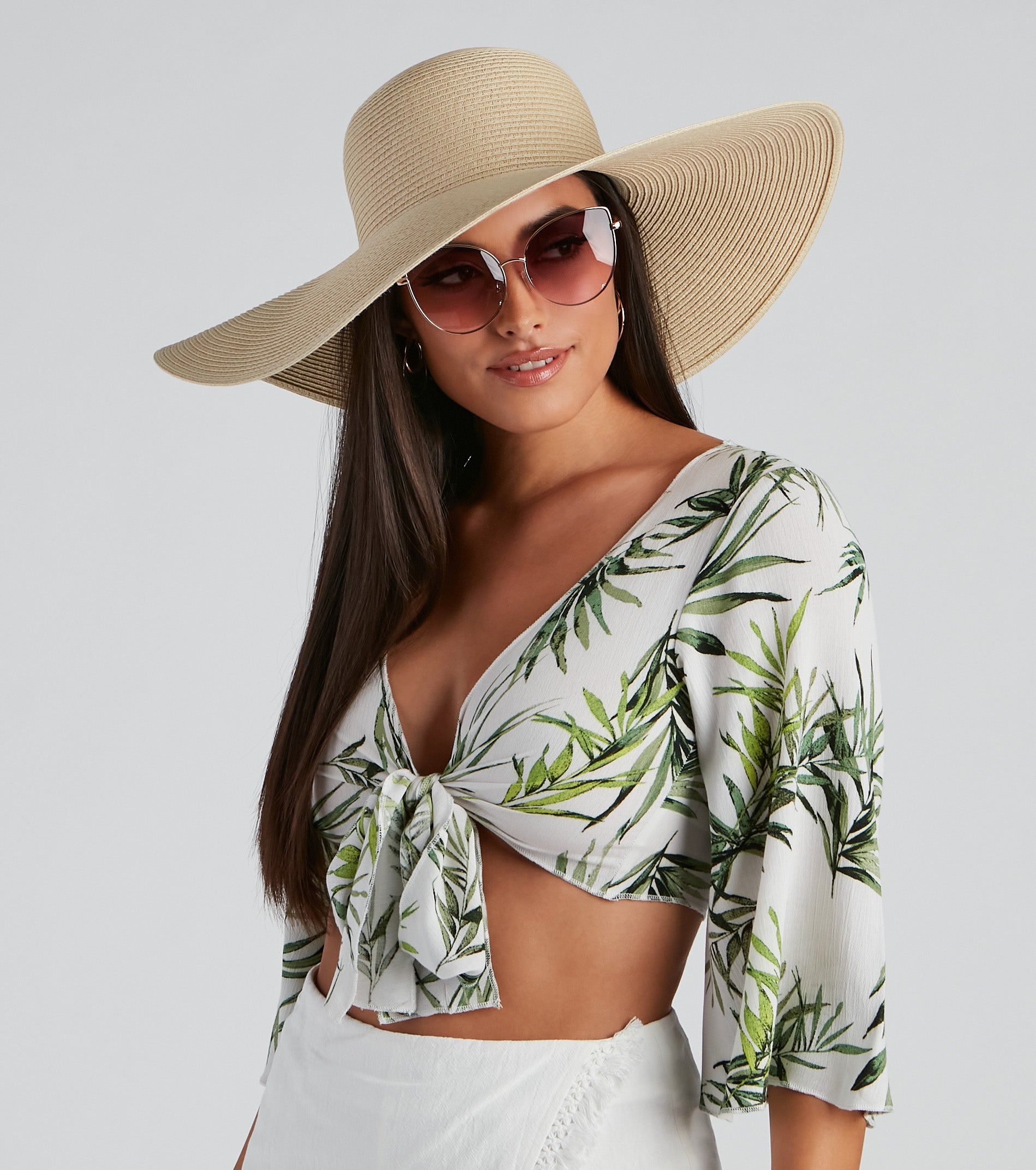 In The Shade Straw Floppy Hat - Image 9