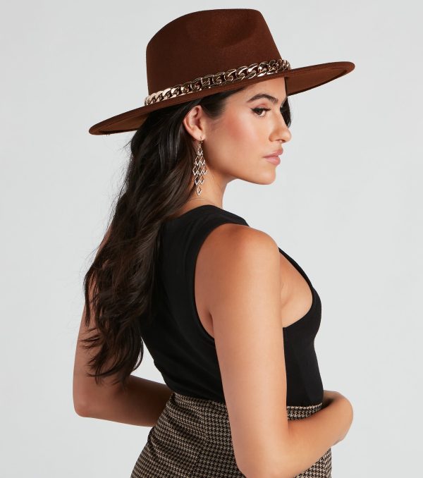 Western Girl Chain Band Panama Hat - Image 2
