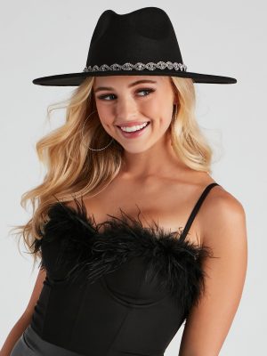 Glam Western Rhinestone Fedora
