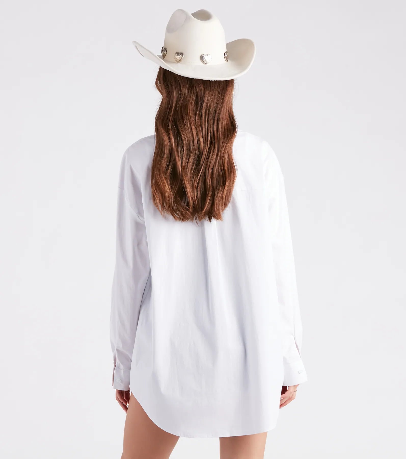 Western Heart Faux Suede Cowboy Hat - Image 11
