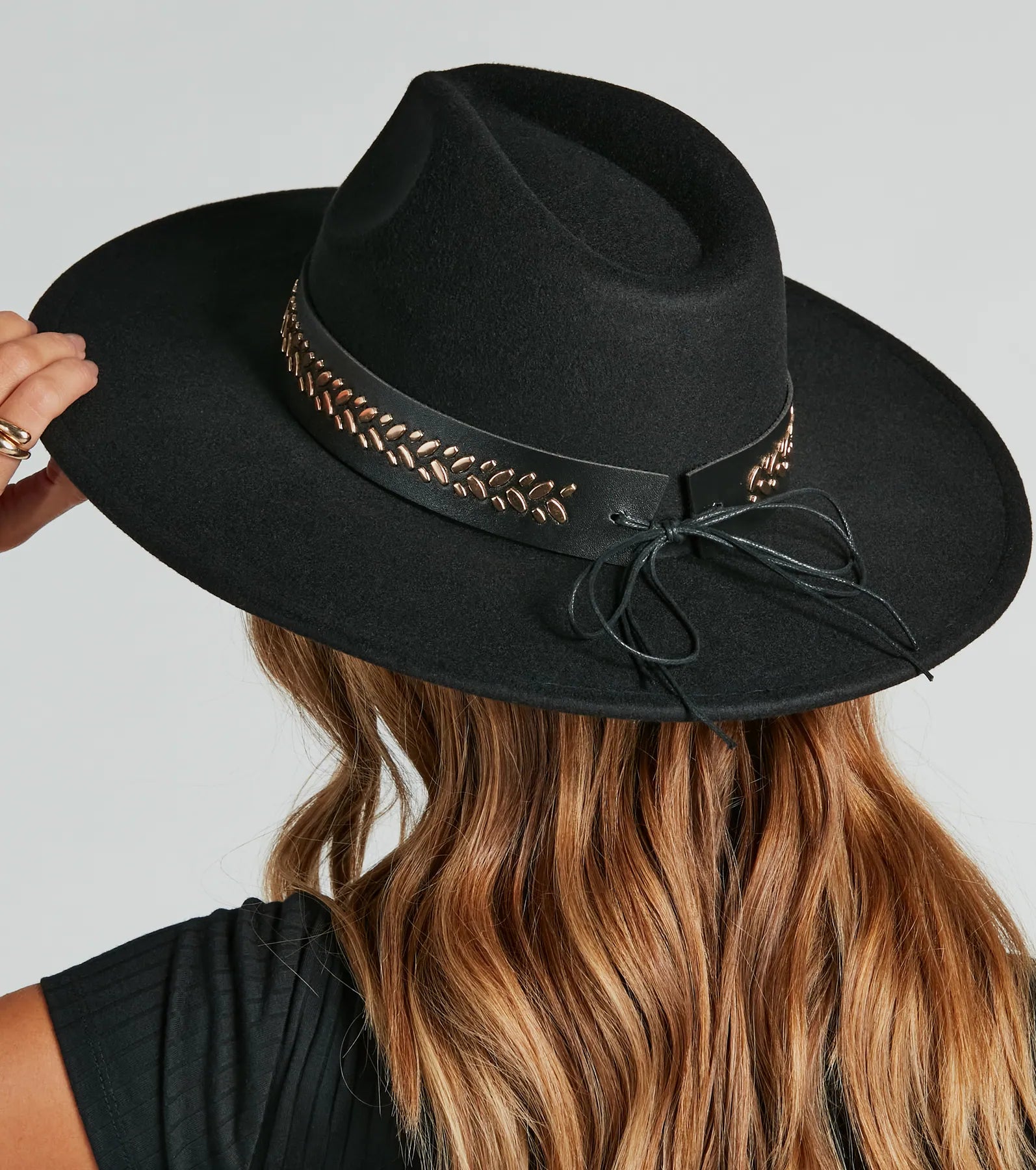 Flawlessly Chic Studded Panama Hat - Image 3