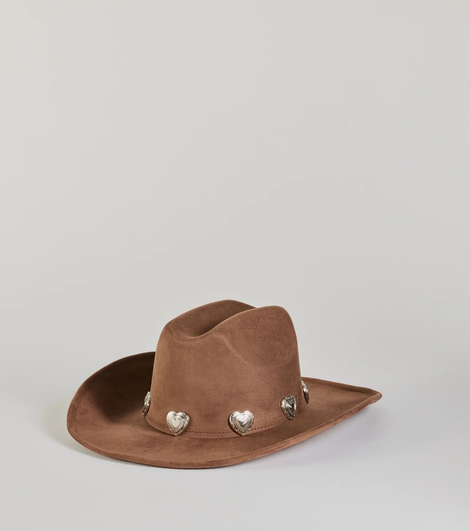 Western Heart Faux Suede Cowboy Hat - Image 15