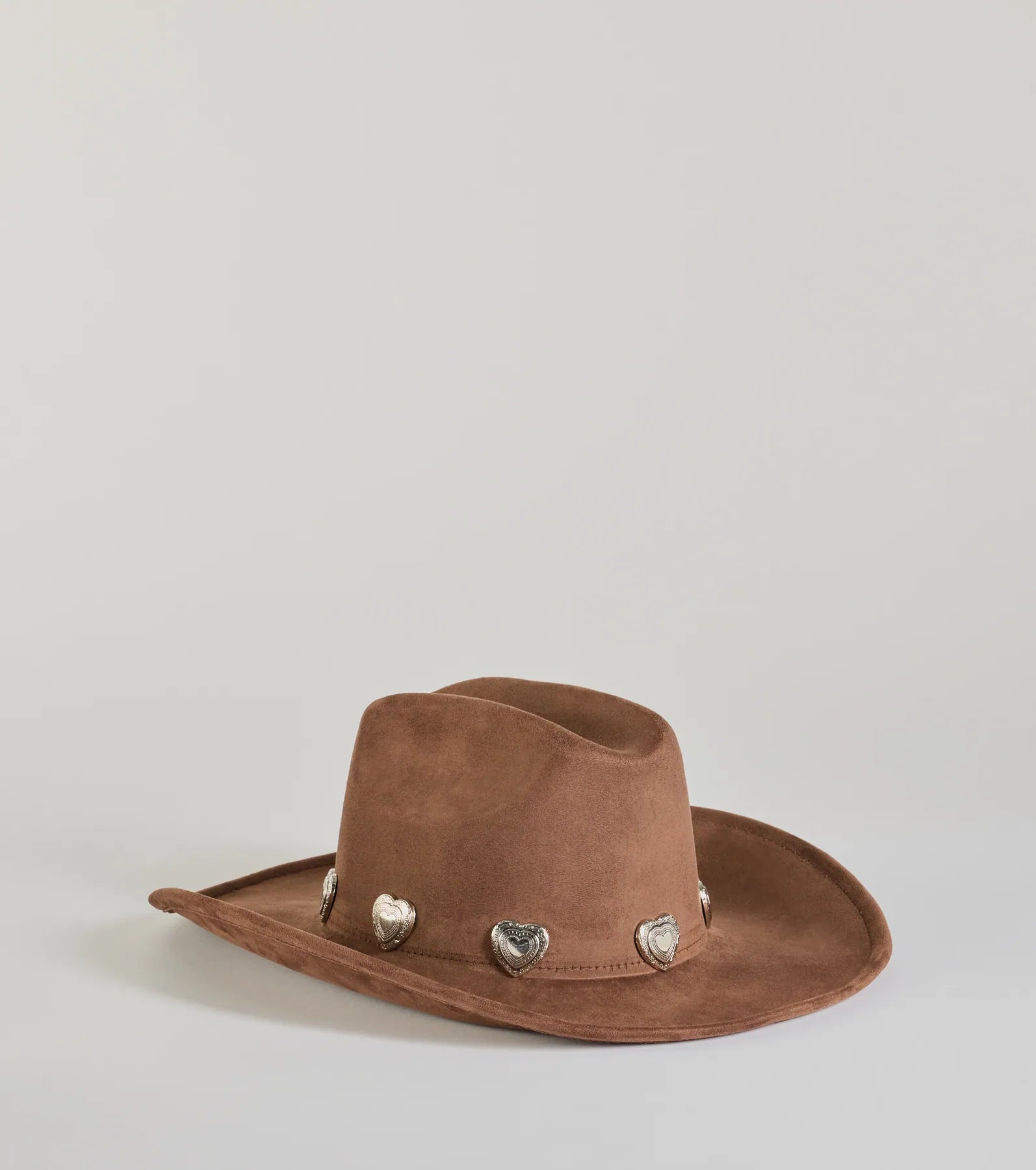 Western Heart Faux Suede Cowboy Hat - Image 16