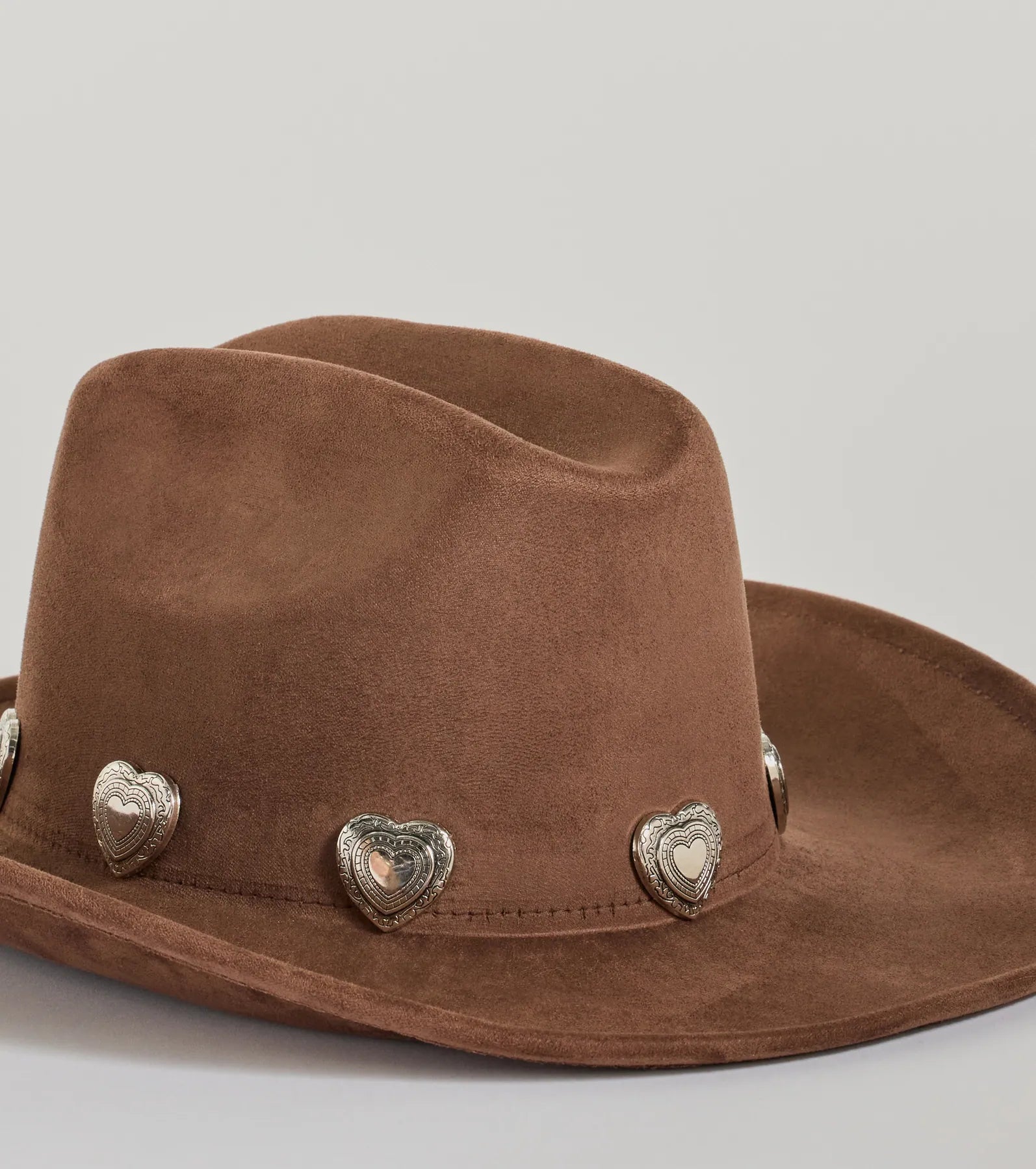 Western Heart Faux Suede Cowboy Hat - Image 17