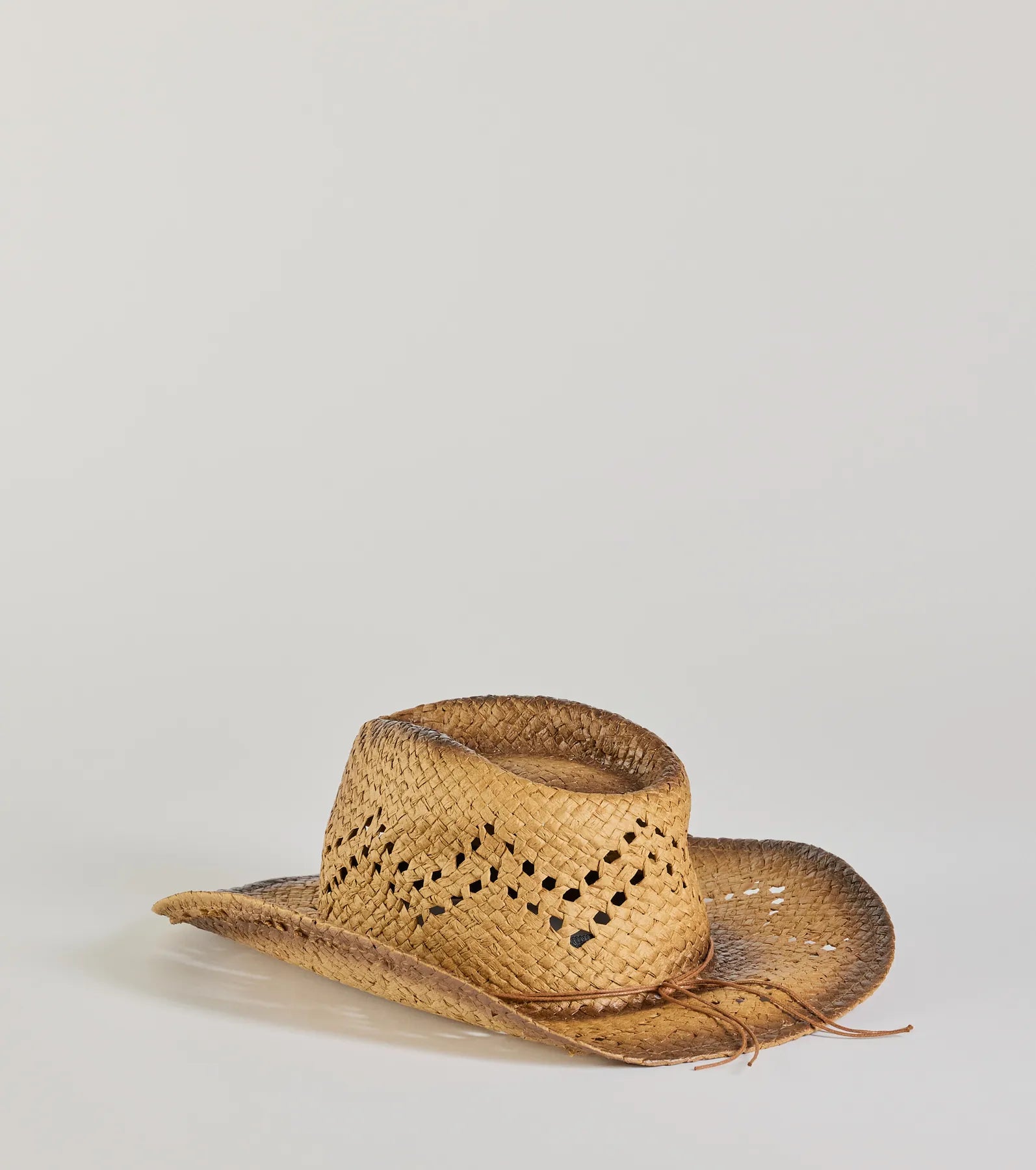 Country Babe Colored Stone Straw Cowboy Hat - Image 2