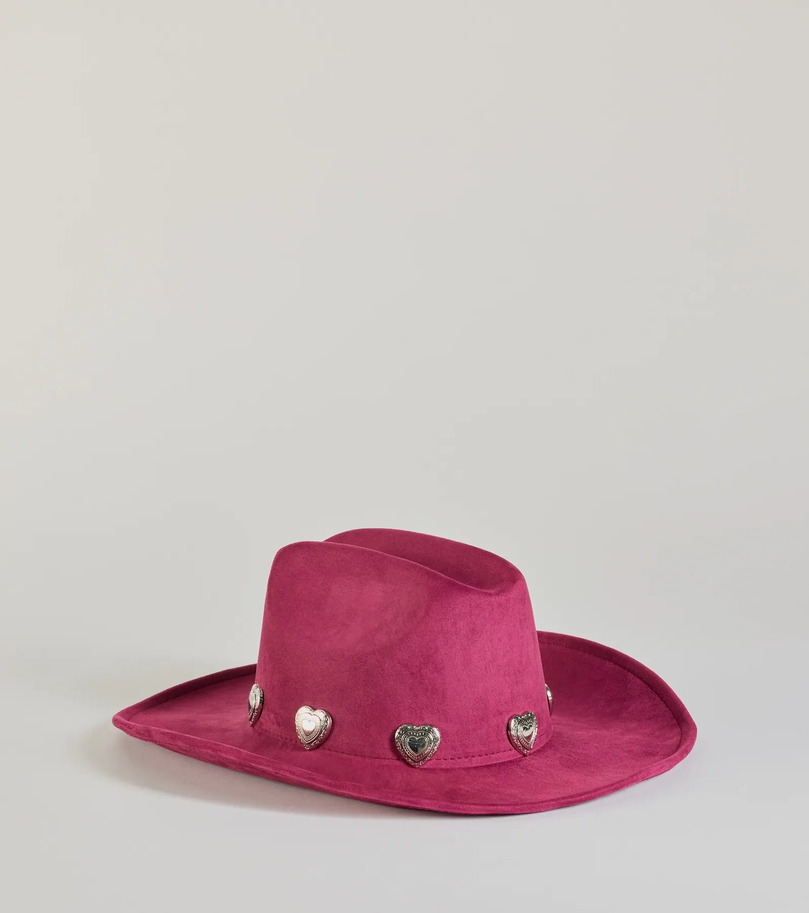 Western Heart Faux Suede Cowboy Hat - Image 2