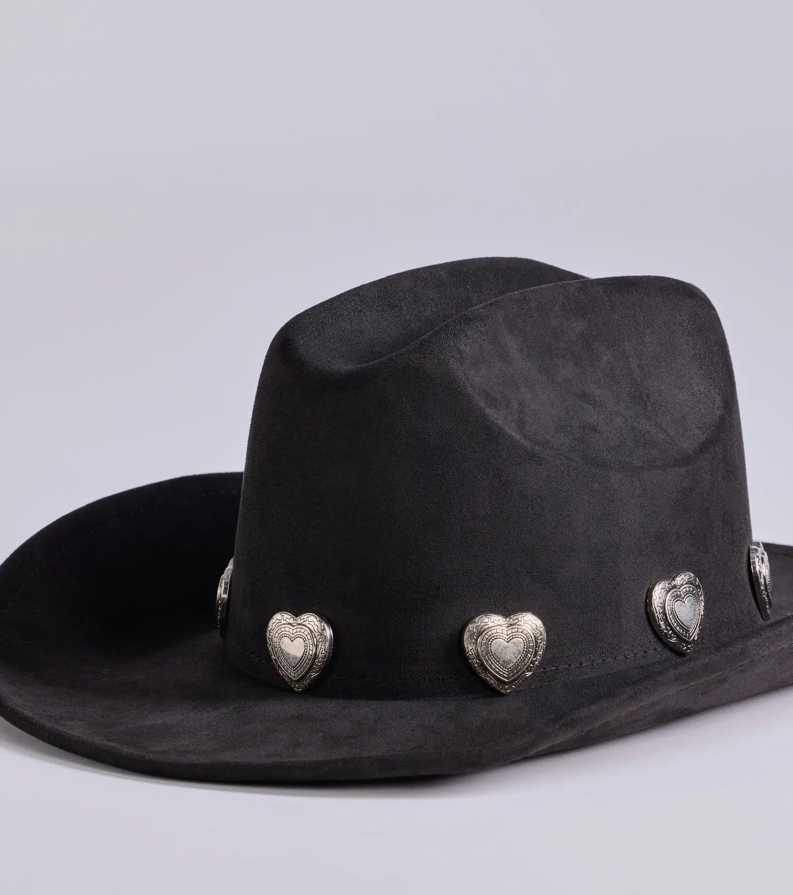 Western Heart Faux Suede Cowboy Hat - Image 23