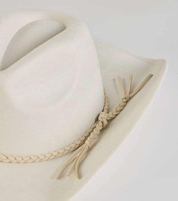 Wild West Braid Faux Suede Cowboy Hat - Image 6
