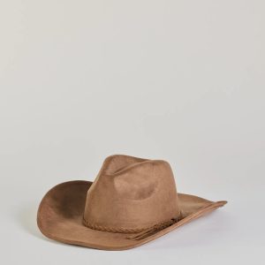 Wild West Braid Faux Suede Cowboy Hat