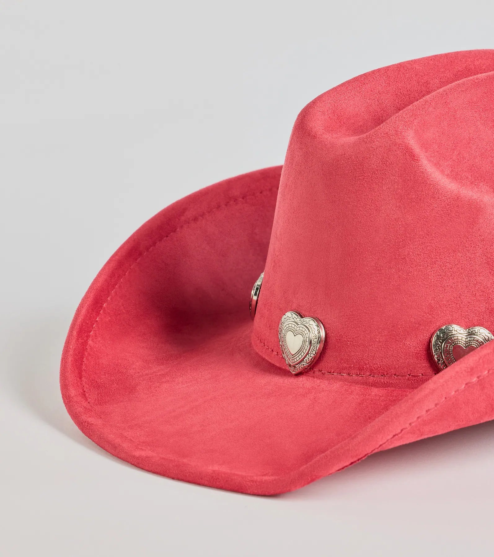 Western Heart Faux Suede Cowboy Hat - Image 26