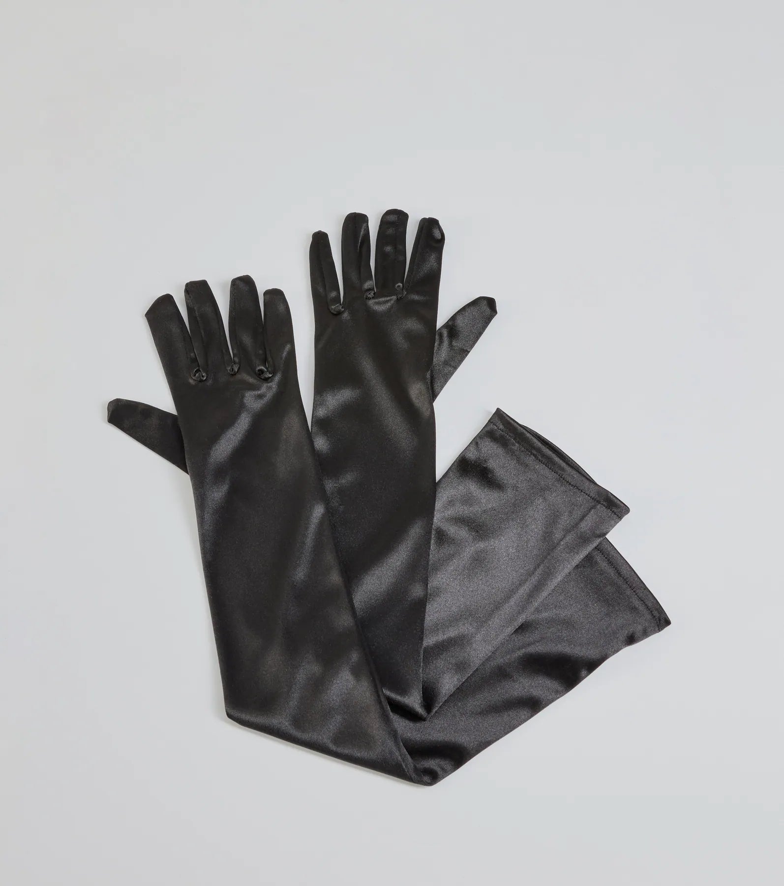 Sleek Fit Long Satin Gloves - Image 7