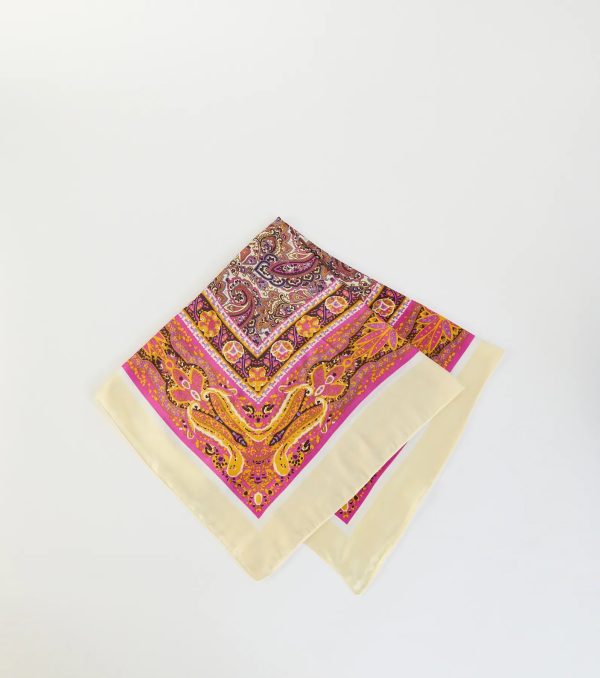 Statement Paisley Boho Satin Scarf - Image 2