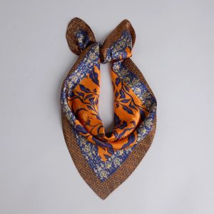 Boho Chic Floral Satin Scarf