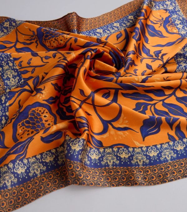 Boho Chic Floral Satin Scarf - Image 3