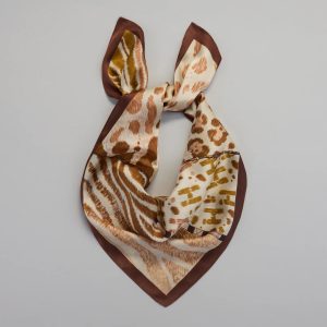 Vacay Bound Animal Print Satin Scarf