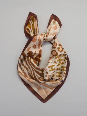 Vacay Bound Animal Print Satin Scarf